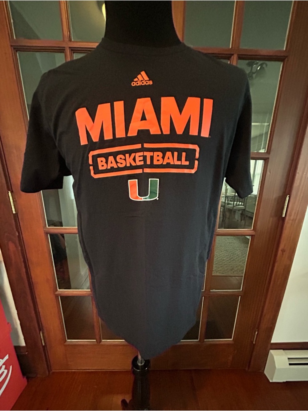 Adidas Miami Hurricanes Basketball T Shirt Large